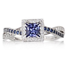 Intricate Elegant Twist Engagement Ring - top view